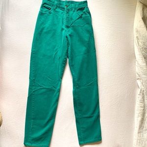 Vintage Green High Rise Jeans